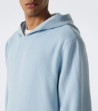 God's True Cashmere Cashmere hoodie with lapis lazuli