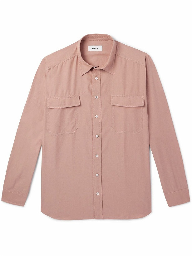 Photo: Lardini - Cotton-Twill Shirt - Pink