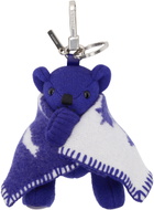 Burberry Silver & Bue Thomas Bear Keychain