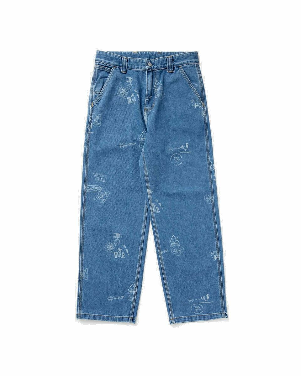 Photo: Carhartt Wip Stamp Pant Blue - Mens - Jeans