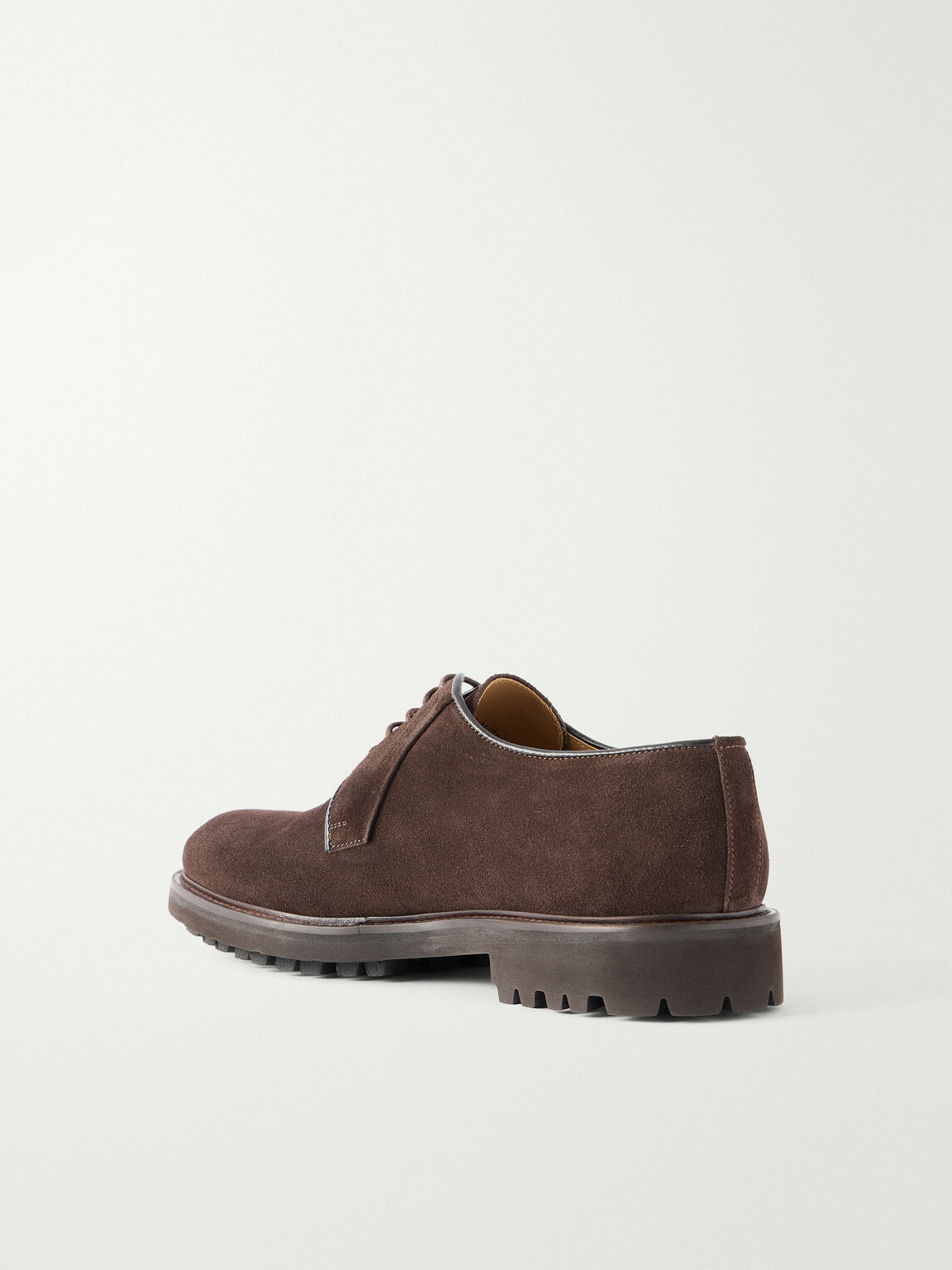 Mr P. - Suede Derby Shoes - Brown