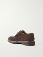 Mr P. - Suede Derby Shoes - Brown