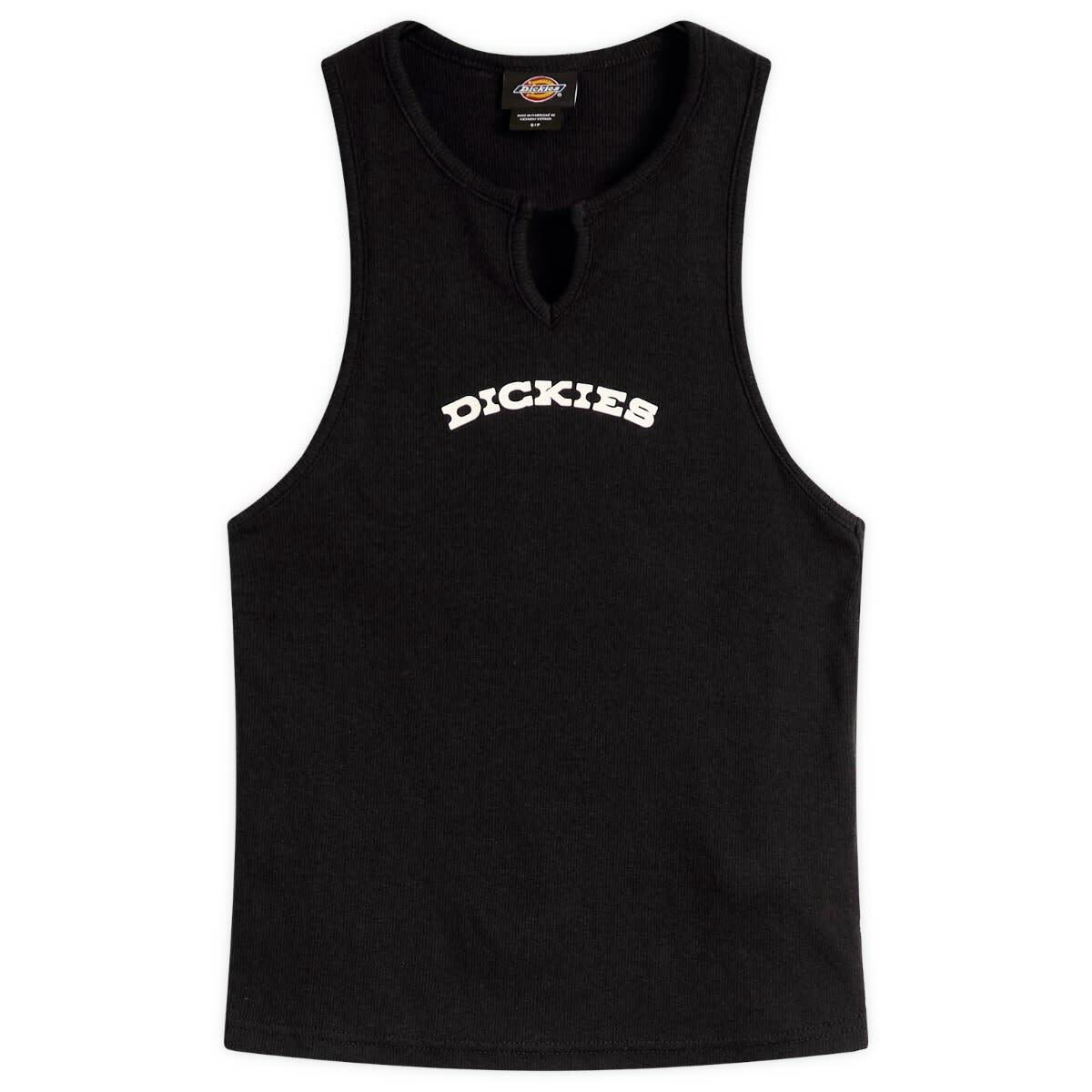 Dickies Women's V-Neck Logo Vest in Black