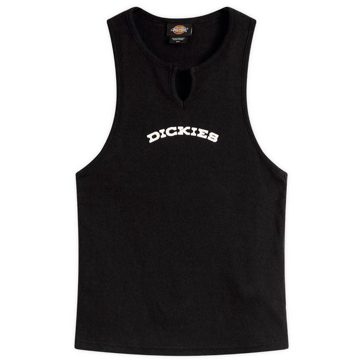 Photo: Dickies Women's V-Neck Logo Vest in Black