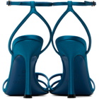 Jimmy Choo Blue 1998 Leo 100 Satin Heeled Sandals