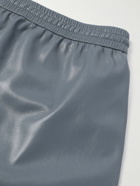 Nanushka - Doxxi Straight-Leg Recycled Faux Leather Drawstring Shorts - Blue