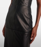 Nensi Dojaka Leather corset dress