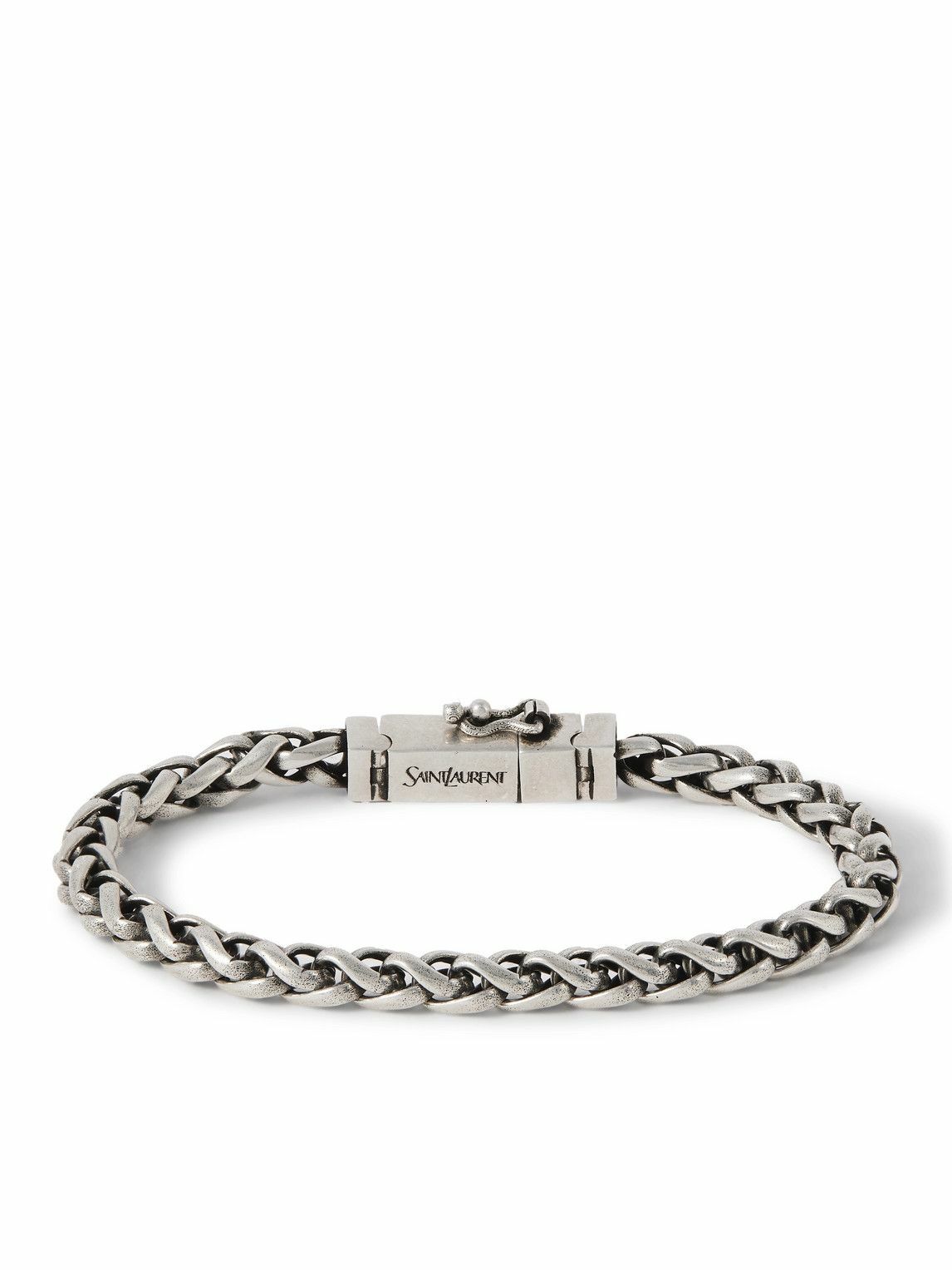 【Saint Laurent】チェーンブレスレット Light Oxidized Silver SAINT LAURENT】シルバートーン チェーンブレスレット (Saint
