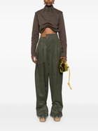 Elena Velez Green Asymmetric Trousers