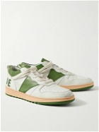 Rhude - Rhecess Colour-Block Distressed Leather Sneakers - White