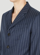 Pin Stripe Single Breasted Blazer in Blue