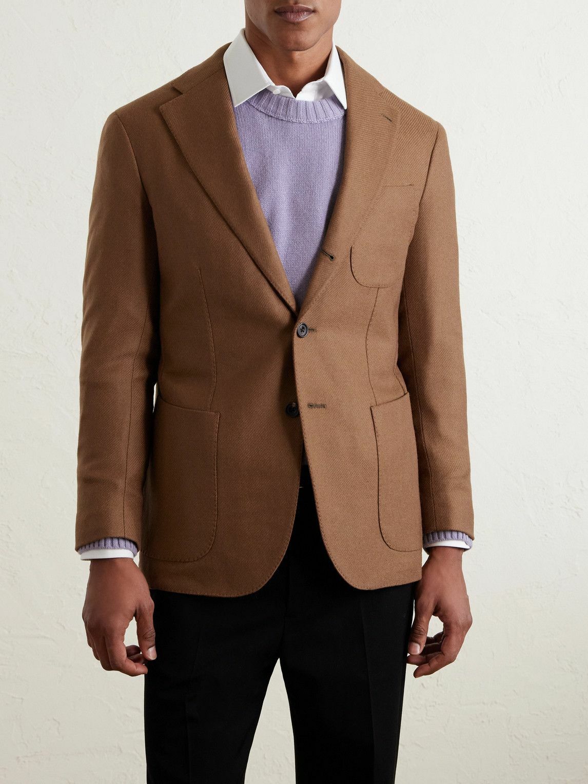 J. Mueser - Wool and Cashmere-Blend Blazer - Brown