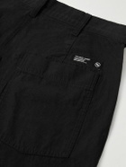 Neighborhood - Baker Straight-Leg Cotton and Linen-Blend Shorts - Black