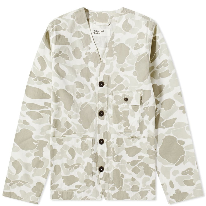 Photo: Universal Works Men's Cabin Jacket in Ecru Camo