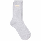 Adanola Women's Cotton Rib Socks in Grey