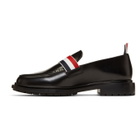 Thom Browne Black Tricolor Band Loafers