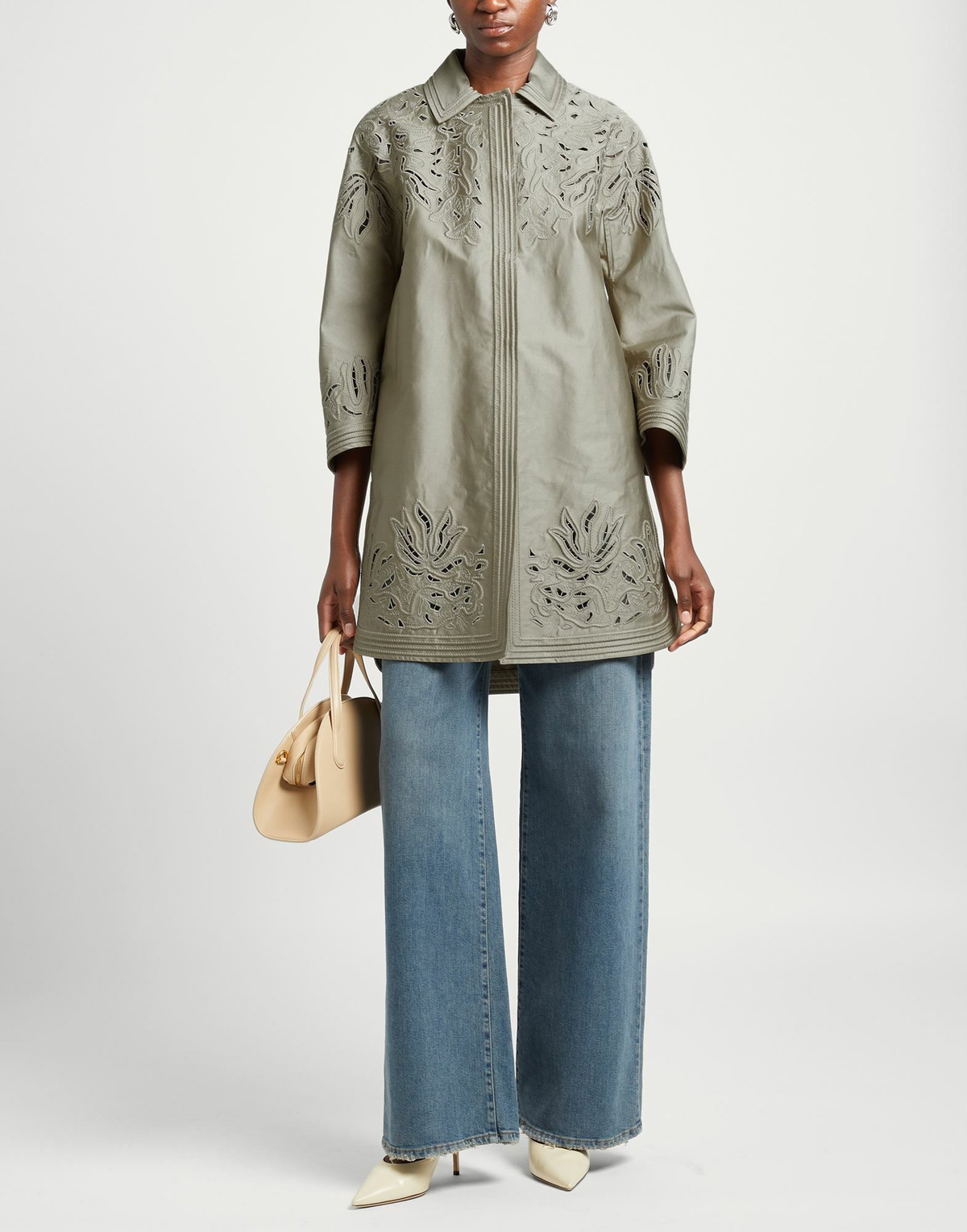 Ermanno Scervino Womens Overcoat & Trench Coat in Grey