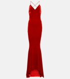 Norma Kamali Fishtail velvet gown