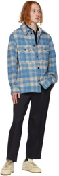 Isabel Marant Beige & Blue Check Wool Gervon Jacket