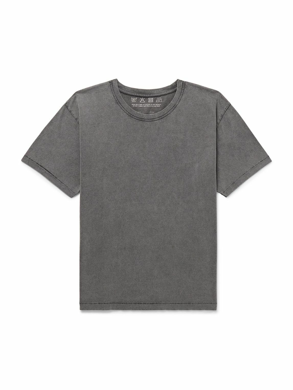 mfpen - New Garment-Dyed Brushed Organic Cotton-Jersey T-Shirt - Gray
