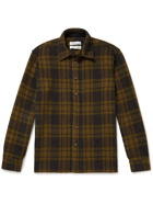 A Kind Of Guise - Dullu Checked Virgin Wool-Flannel Overshirt - Brown