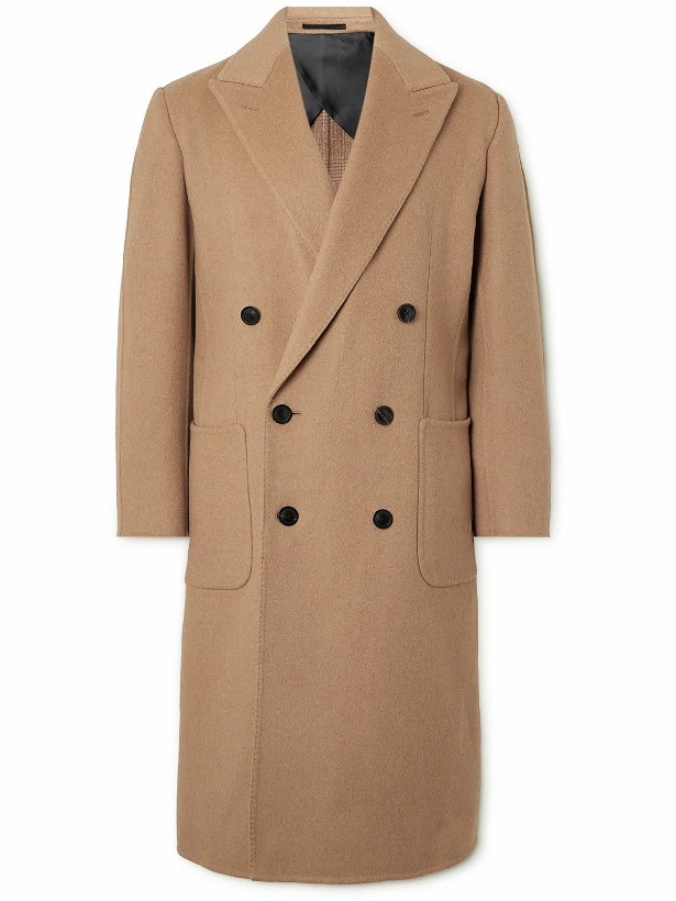 Photo: Purdey - Town and Country Double-Breasted Camel Hair-Blend Coat - Brown