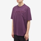 Lanvin Men's Logo T-Shirt in Cassis