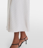 Alessandra Rich Polka-dot silk midi dress