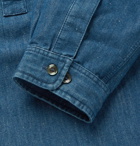 A.P.C. - Aldric Button-Down Collar Cotton-Blend Denim Shirt - Men - Indigo