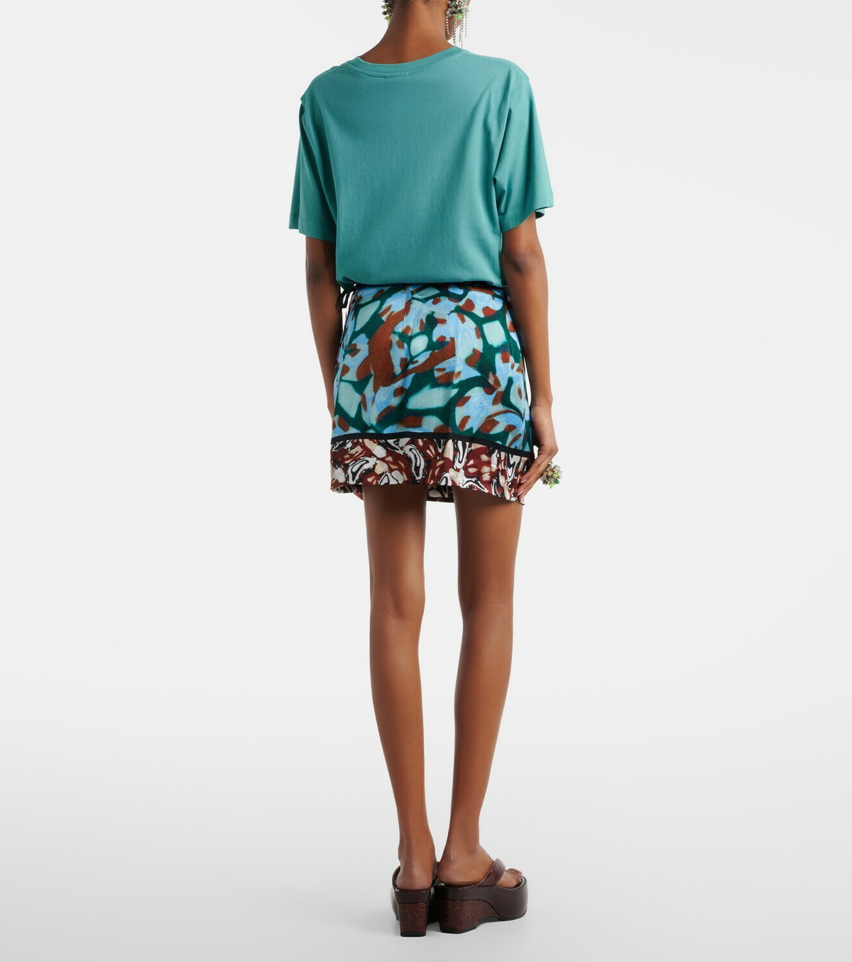 Dries Van Noten Gabrinas printed wrap miniskirt