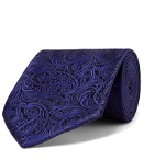 Charvet - 8.5cm Paisley-Embroidered Silk Tie - Purple