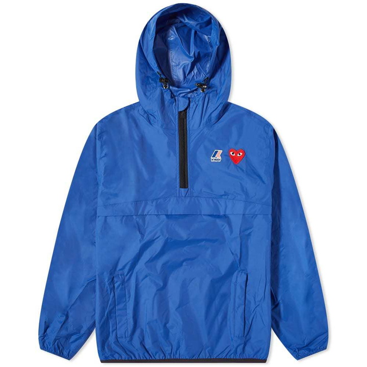 Photo: Comme des Garcons Play x K-Way Half Zip Packable Jacket