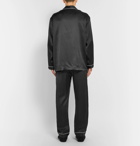 Zimmerli - Piped Silk-Satin Pyjama Set - Men - Black