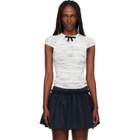 SHUSHU/TONG White Lace Gathered Top
