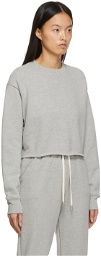 John Elliott Grey Snyder Cropped Sweatshirt