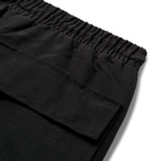 Rhude - Wide-Leg Logo-Print Nylon Drawstring Shorts - Black