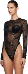 VAQUERA Black Lace Bullet Bra Bodysuit