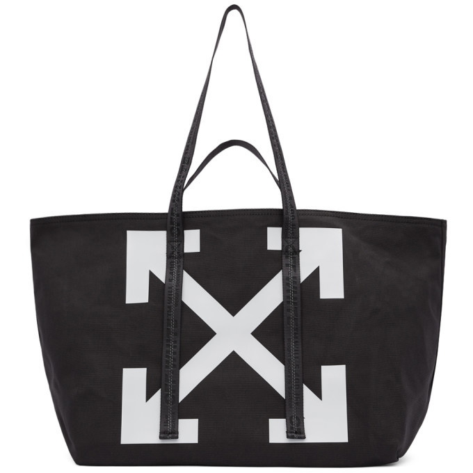 Photo: Off-White Black Canvas Arrows Commercial Tote