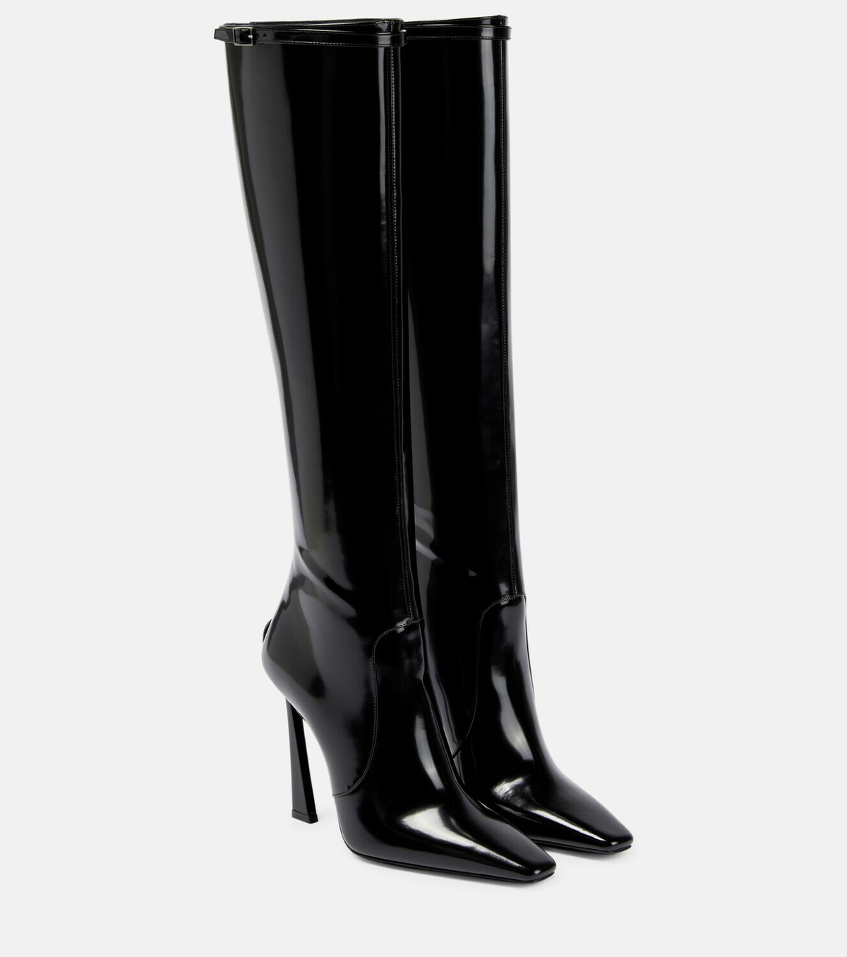 Saint Laurent - Justify 110 patent leather knee-high boots Saint Laurent