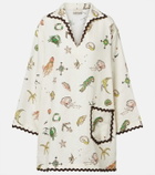 Alémais Printed linen minidress