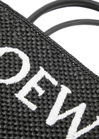 Loewe Standard A4 Woven Raffia Tote - Black And White - One Size