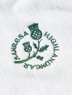 Manresa - Logo-Embroidered Cotton-Blend Jersey Hoodie - White