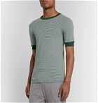 Schiesser - Karl-Heinz Slim-Fit Striped Cotton-Jersey T-Shirt - Green