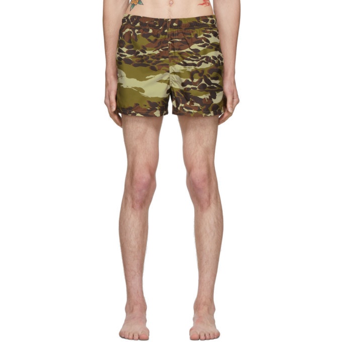 Photo: Givenchy Khaki Camouflage Swim Shorts