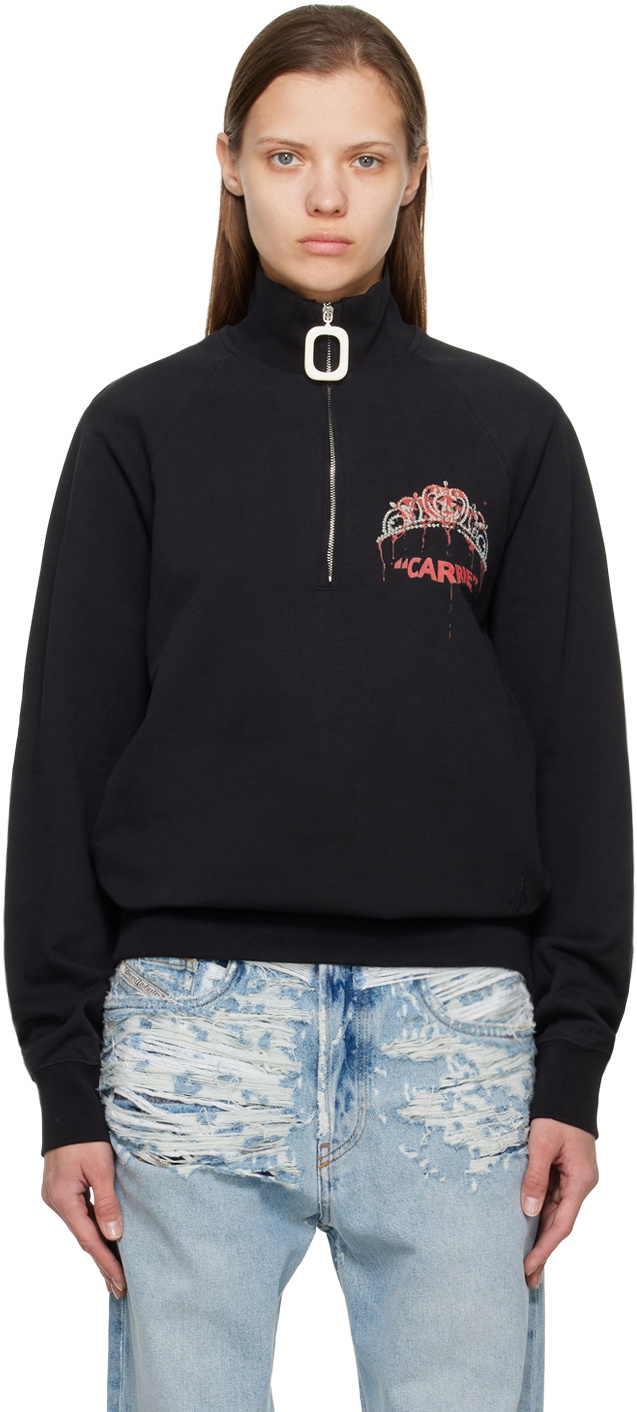 JW Anderson Black Carrie-Tiara Hoodie JW Anderson