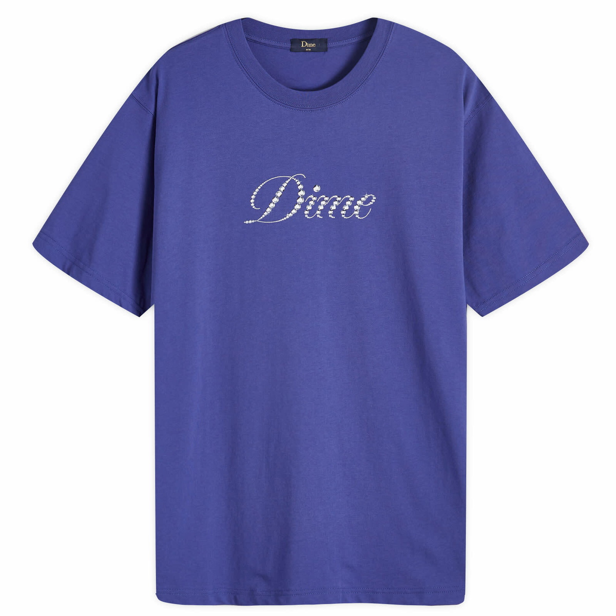 【DIME】 Icy Cursive T-Shirt Indigo Dime Men's Icy Cursive T-Shirt in Indigo Dime