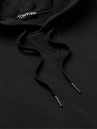 TOM FORD - Garment-Dyed Cotton-Jersey Hoodie - Black