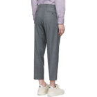 AMI Alexandre Mattiussi Grey Carrot-Fit Cropped Trousers