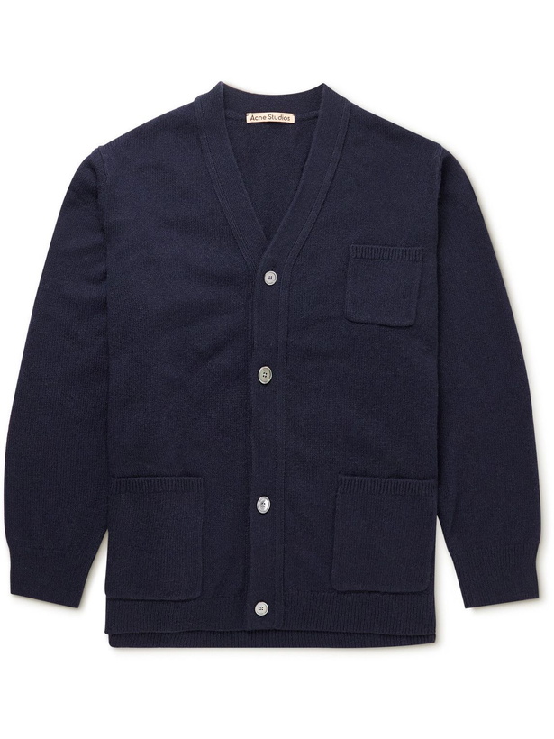 Photo: Acne Studios - Wool and Cashmere-Blend Cardigan - Blue