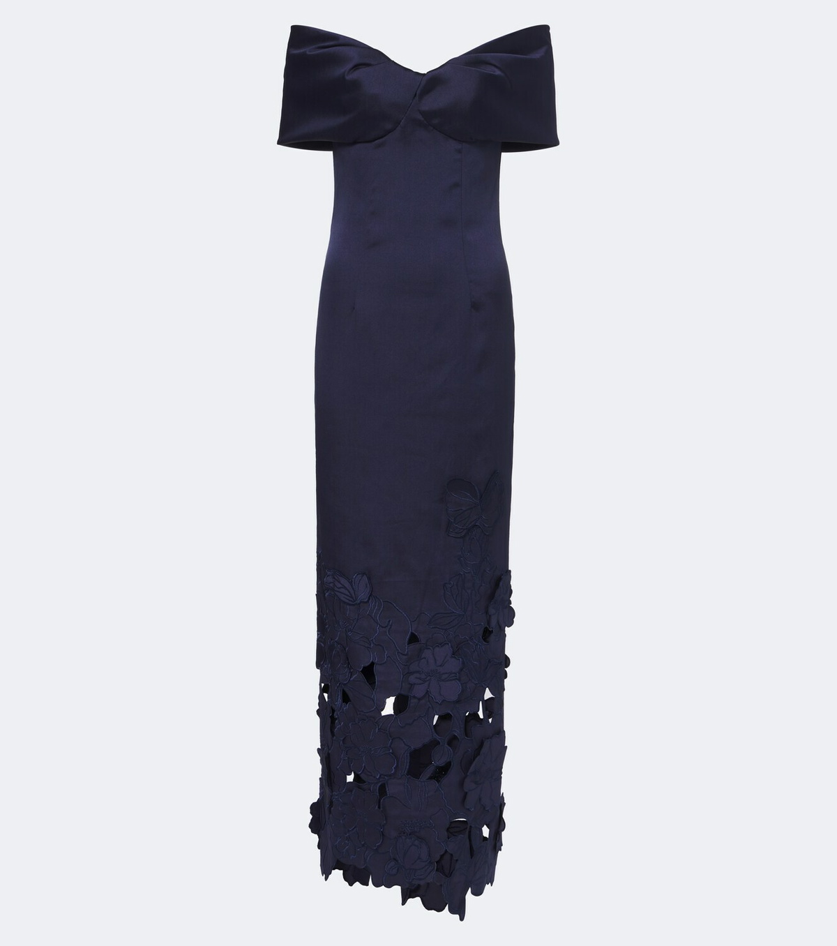 Costarellos Norelle off-shoulder satin midi dress